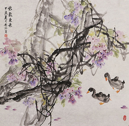 美院硕士，一级教师，青年潜力艺术家 张艳玲 国画