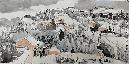 画院研究员 中国画学会理事 中国艺术研究院贾又福山水画工作室 田肃 精品山水作品