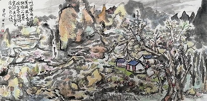 画院研究员 中国画学会理事 中国艺术研究院贾又福山水画工作室 田肃 精品山水作品