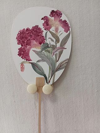 砚沐 自在美人蕉扇子