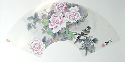 砚沐 月季小鸟