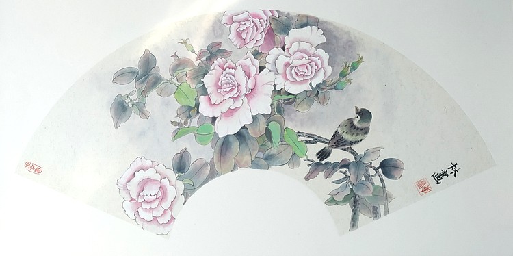 砚沐 月季小鸟