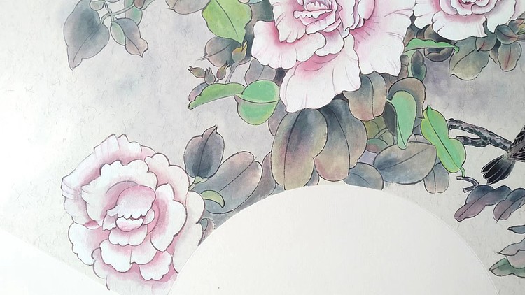 砚沐 月季小鸟
