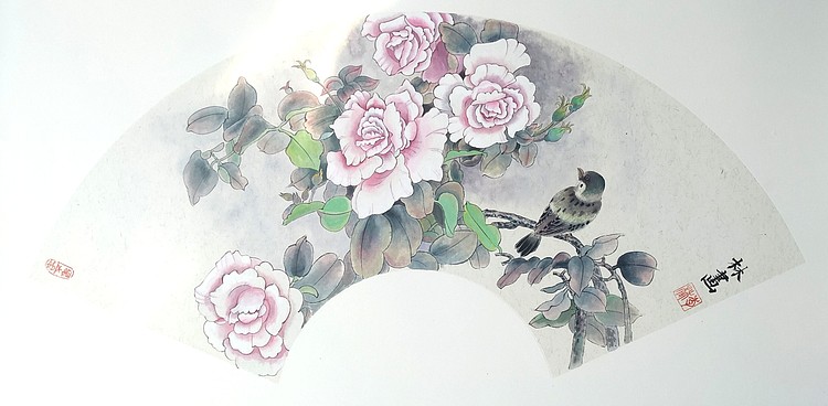 砚沐 月季小鸟