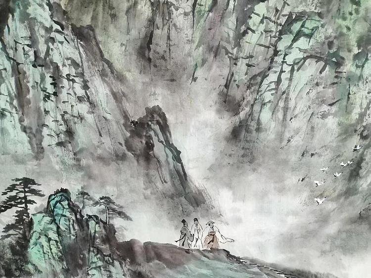 职业书画家 于恩沛 三仙观山图