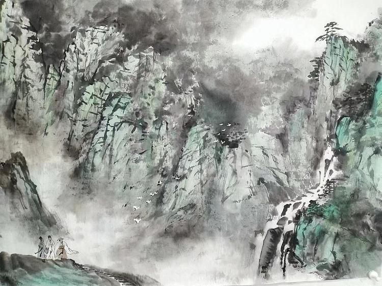 职业书画家 于恩沛 三仙观山图