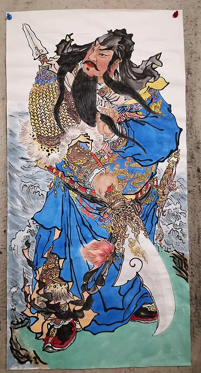 粟承志 关公图