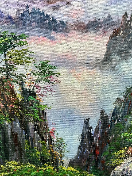 梁峰 黄山日出