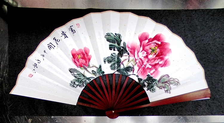 当代著名书画家 醉墨 朱毅江国画扇面作品