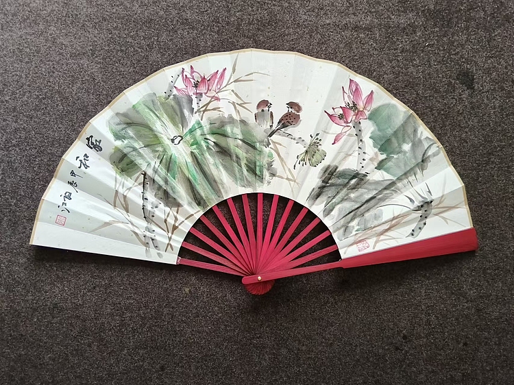当代著名书画家 醉墨 朱毅江国画扇面作品