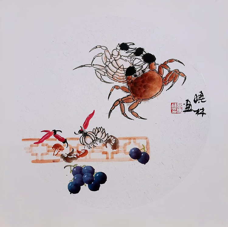 高晓林 （4778,4779）国家一级美术师江苏省美协会员，两联斗方