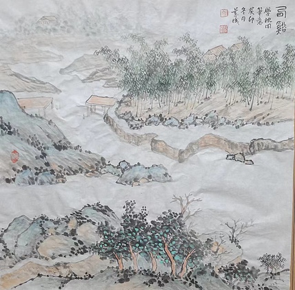 静翰墨缘 中国工艺美协会员  中国老年书画研究会员  董兰成