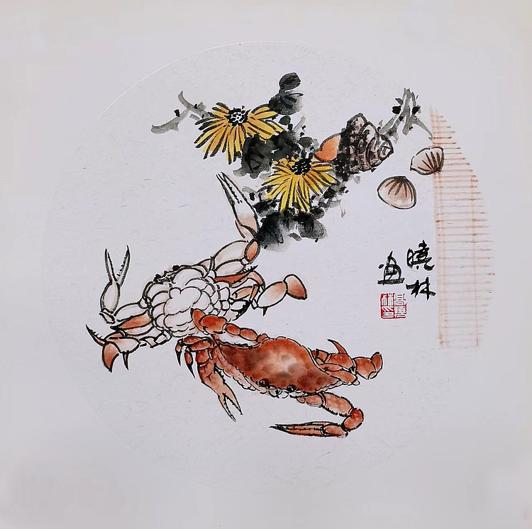 高晓林 （4778,4779）国家一级美术师江苏省美协会员，两联斗方