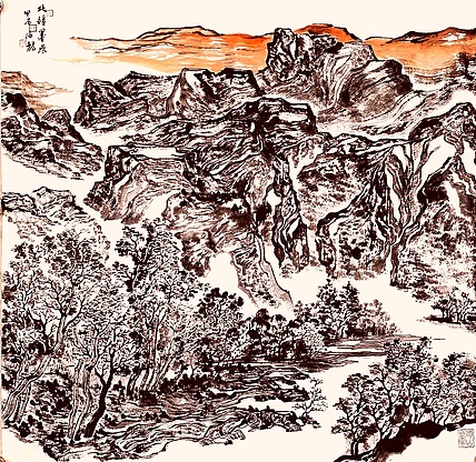内蒙古美术家协会会员 内蒙古书法家协会会员 墨海龙 国画作品