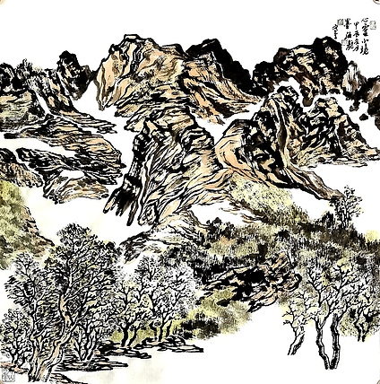 内蒙古美术家协会会员 内蒙古书法家协会会员 墨海龙 国画作品