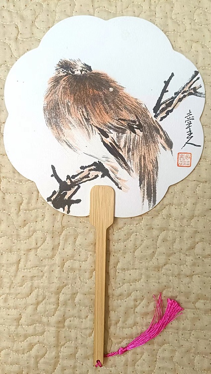 土堂主人 团扇，扇面，鹰，苍鹰