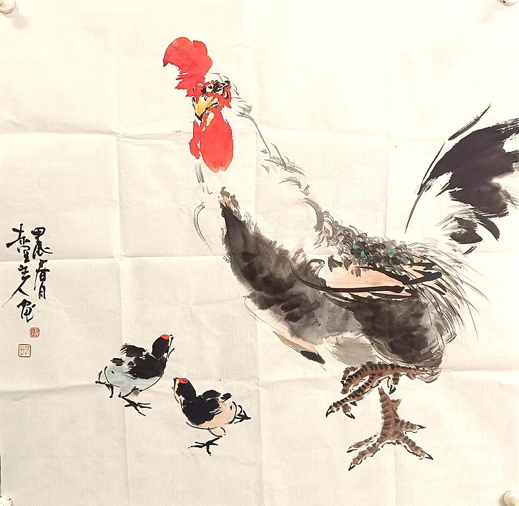 土堂主人 大吉图，大鸡