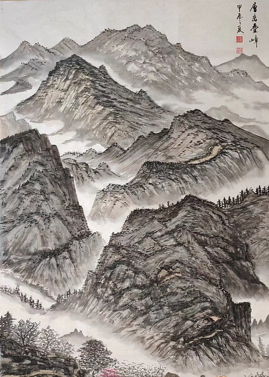 云海松涛 国画 层峦叠嶂
