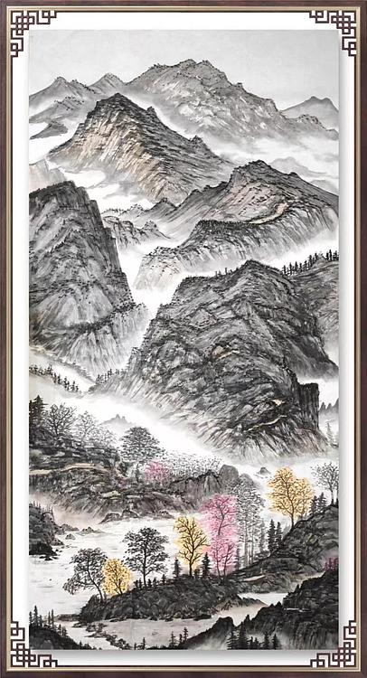 云海松涛 国画 层峦叠嶂