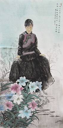 中美协会员 陈敬友《百合芬芳》人物 137 68