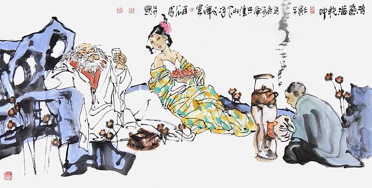 长春美协副主席 林百石《清气满乾坤》人物 136 69