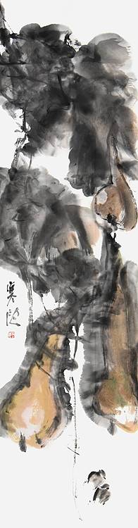 安徽黄宾虹美术馆馆长 崔兆礼《瓜瓞蔓蔓》花鸟 178 48