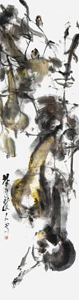 安徽黄宾虹美术馆馆长 崔兆礼《福禄》花鸟 178 48