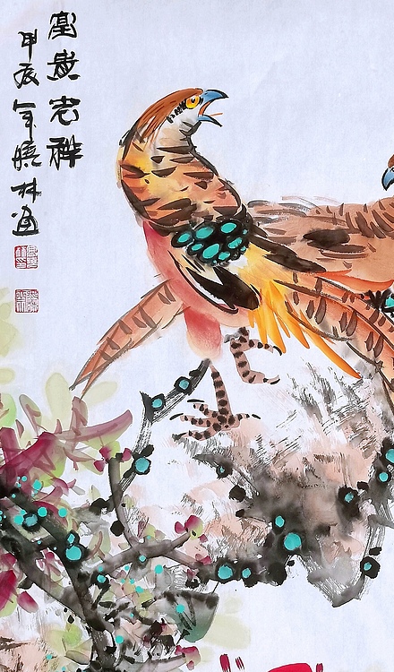 高晓林 （4801）国家一级美术师，江苏省美协会员《富贵吉祥》
