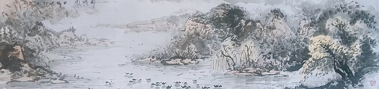 贾述轩 群鸭图