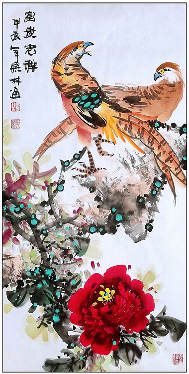高晓林 （4801）国家一级美术师，江苏省美协会员《富贵吉祥》