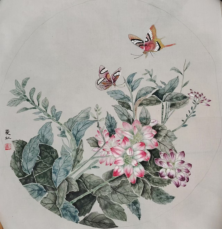 亓夏红 没骨大丽花