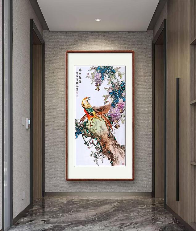 高晓林 （4809）国家一级美术师，江苏省美协会员《锦羽呈祥》