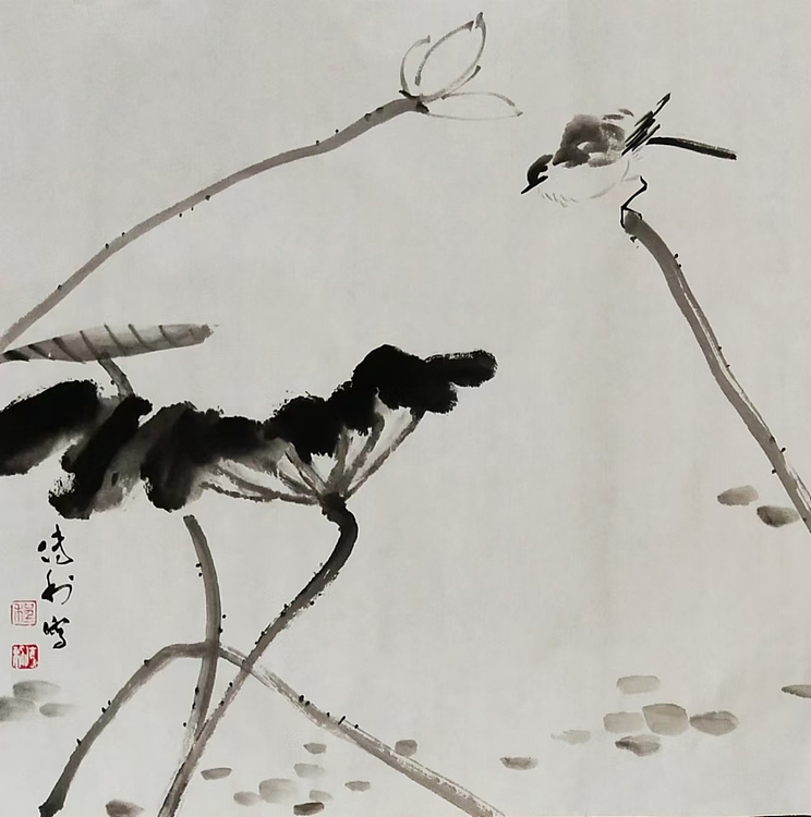 职业书画家 予之 荷趣