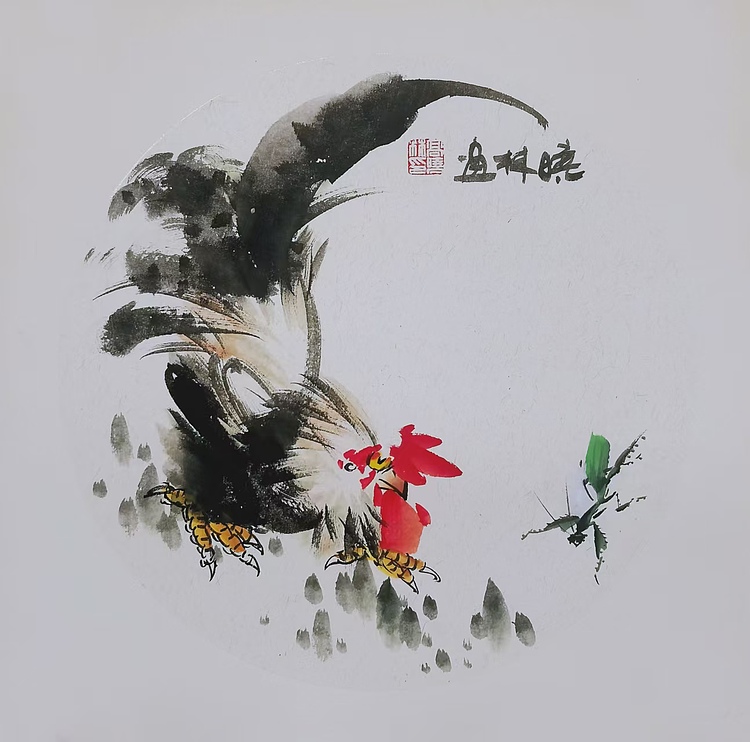 高晓林 （4814）国家一级美术师，江苏省美协会员，两联斗方组图