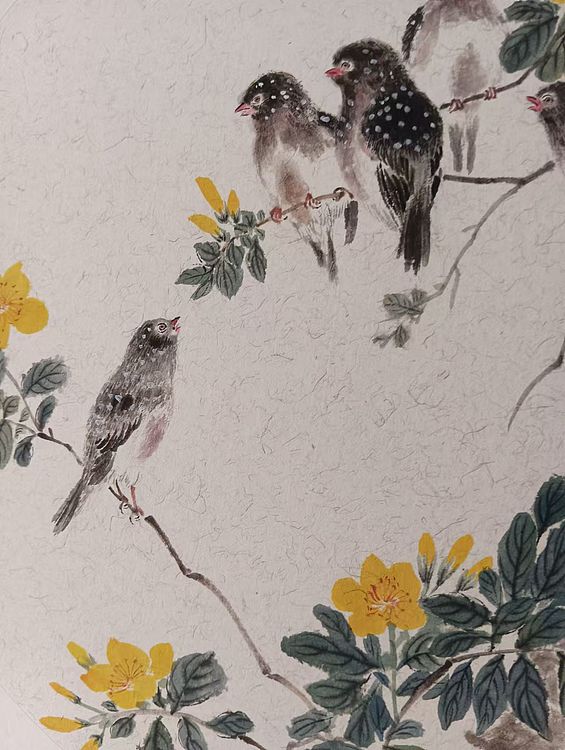 砚沐 仿江寒汀百鸟图