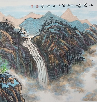 扬州中山书画院特聘画家 国家一级美术师 巫世林 精品山水