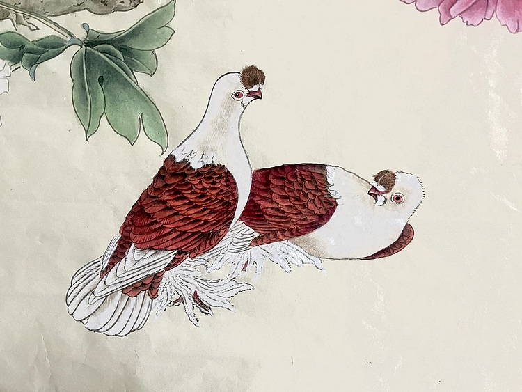 青年书画家 单悦 职业画家刘月秋国画工笔花鸟《盛世繁华》