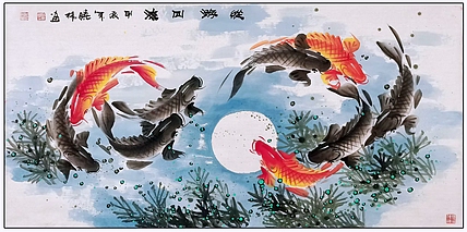 高晓林 （4833）国家一级美术师，江苏省美协会员《纵游四海》
