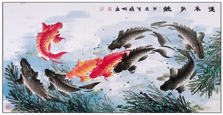 高晓林 （4832）国家一级美术师，江苏省美协会员《连年有余》