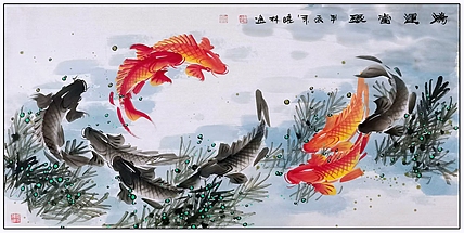 高晓林 （4831）国家一级美术师，江苏省美协会员《鸿运当头》