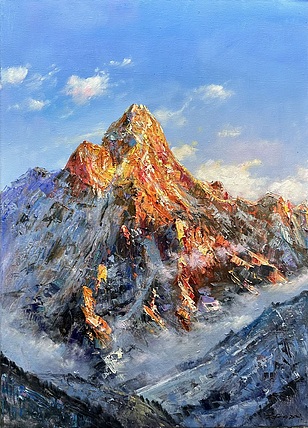 梁峰 日照金山