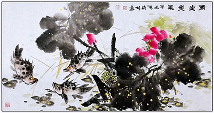 高晓林 （4853）国家一级美术师，江苏省美协会员《满堂贵气》