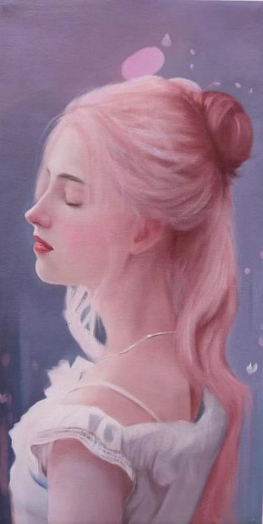 胡冰 纯手绘精品油画《清风拂面》
