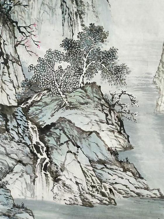 职业书画家 于恩沛 临水对弈远舟来