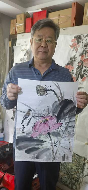 北京美协会员 马亮 老师精品国画(带合影)