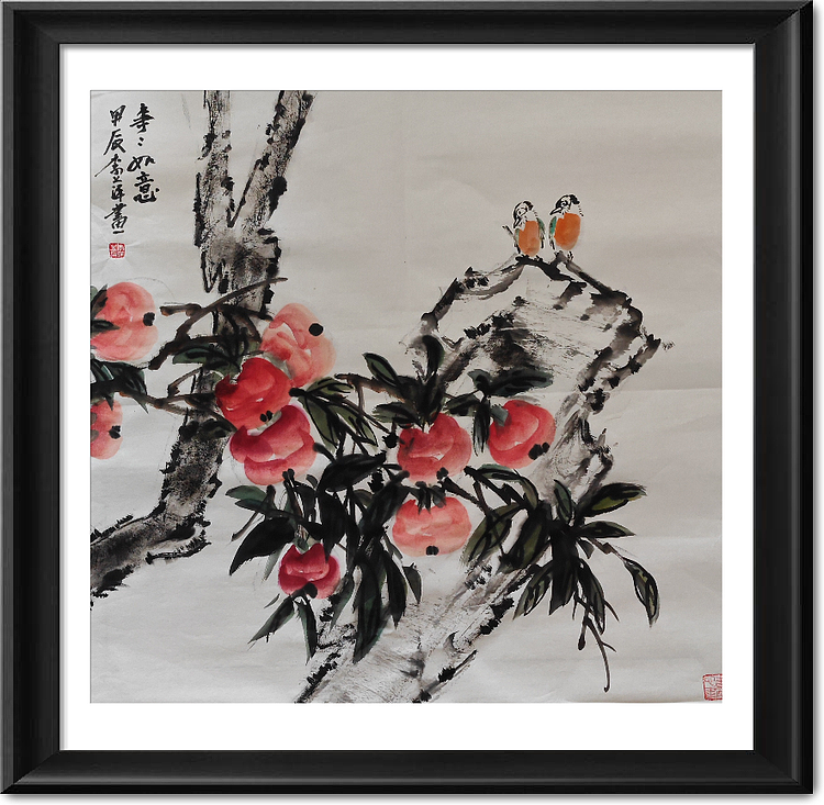 兰花 寿桃