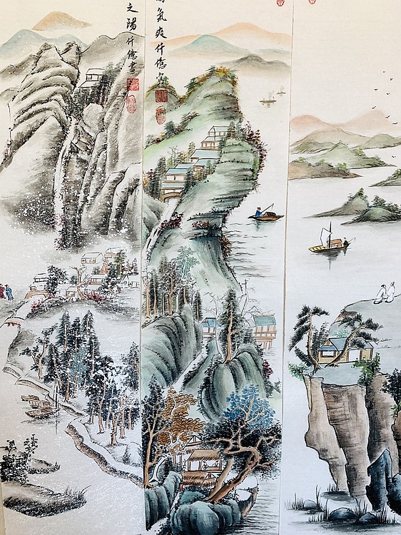 仟亿 春和景明 四条屏