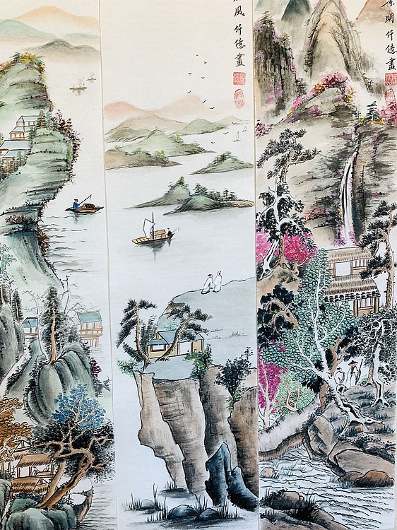 仟亿 春和景明 四条屏
