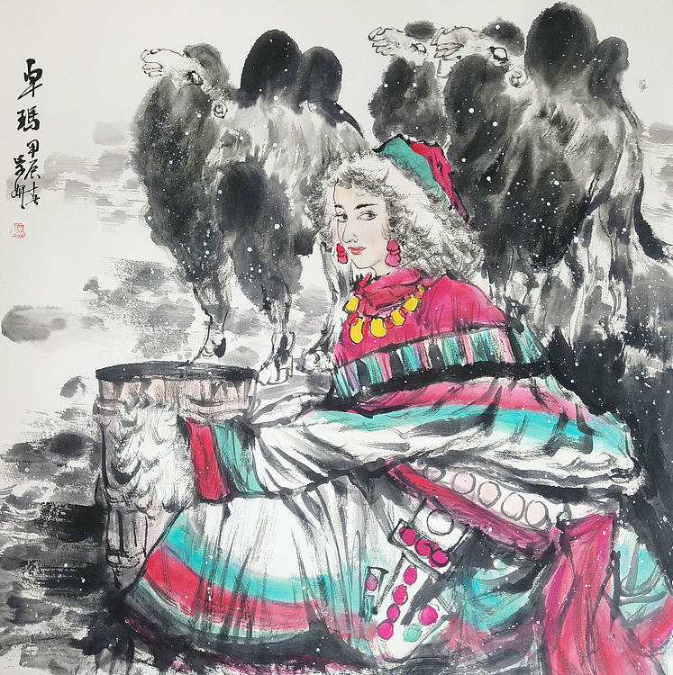 中央美术学院 中国女画家协会会员 李紫妍 国画作品