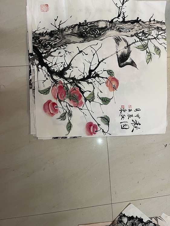 国家一级美术师 亚墨 秋实图